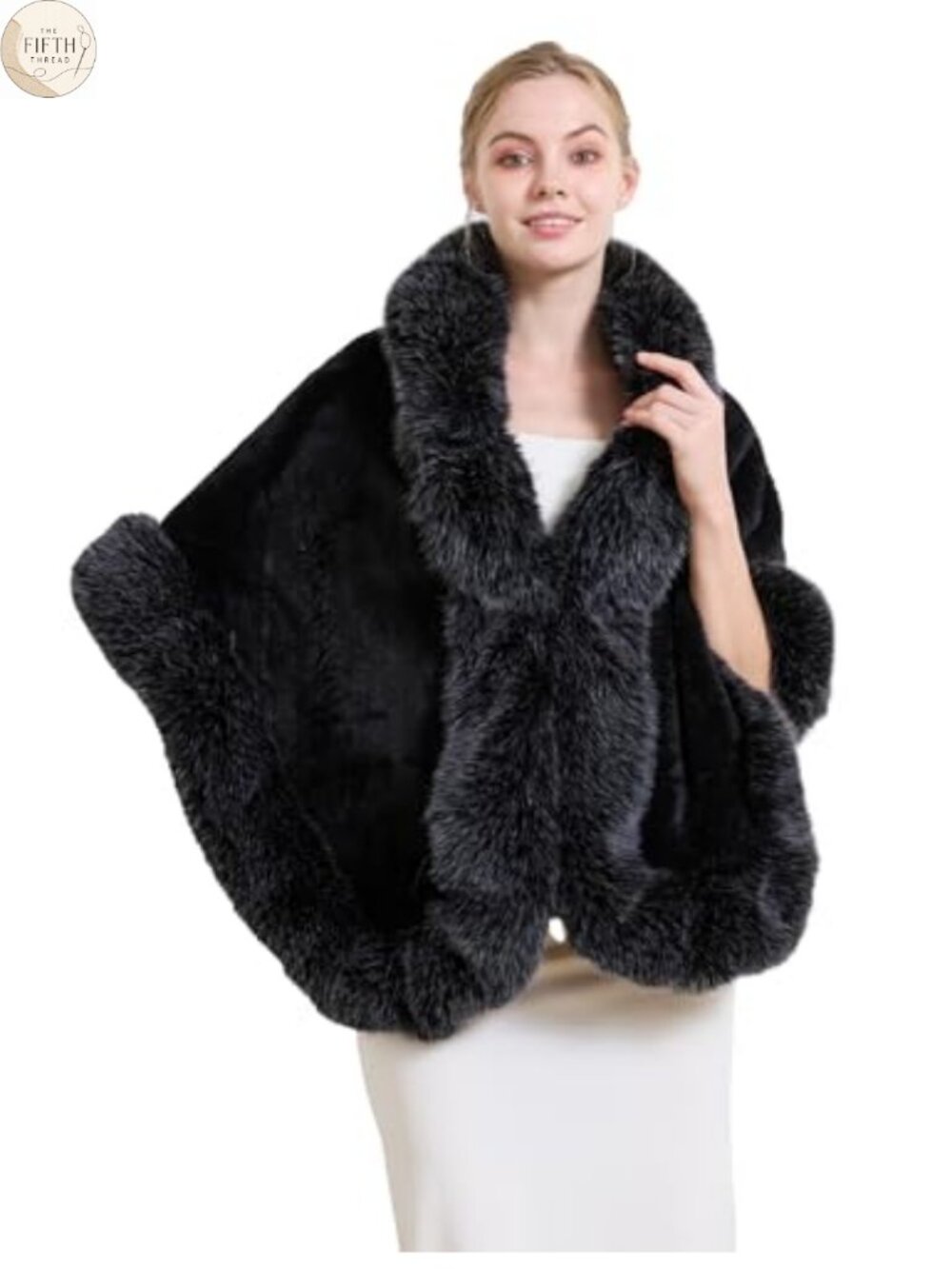 Faux Fur Shawl Wrap Stole Bridal Wedding Cover Up One Size